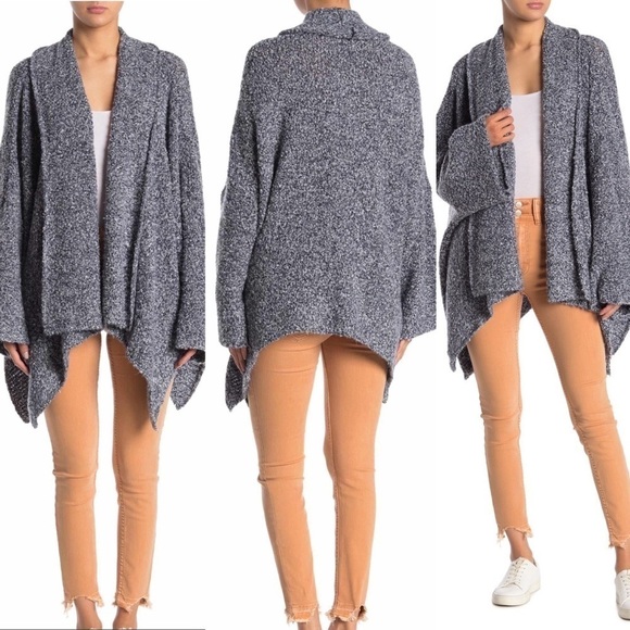 Free People BFF Cardigan Navy Small - Picture 2 of 8